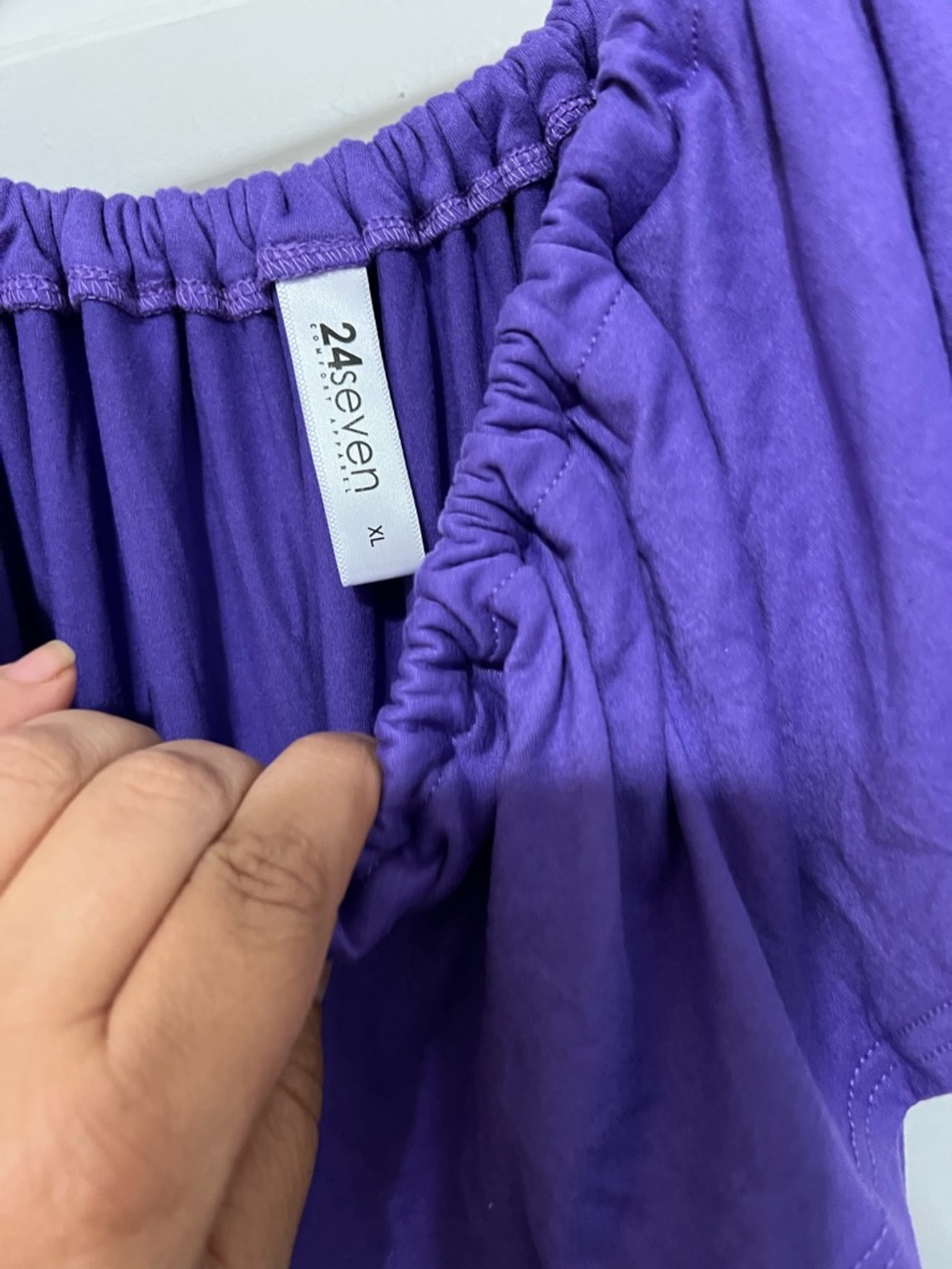 Stunning Seven7 Purple One-Shoulder Ruffled Maxi Dress size cl - Picture 3 of 5